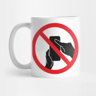 No Social Media Sign Mug